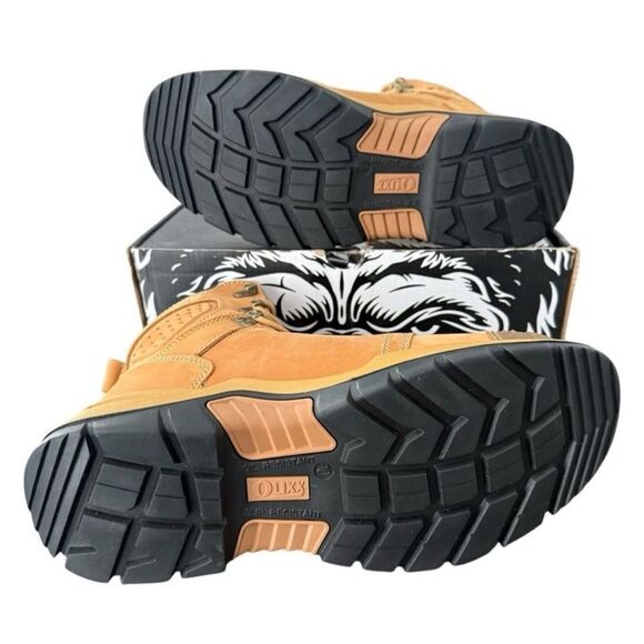 Ouxx Steel Toe Work Boots Tan Men’s Size 10 Wide ASTM F2413-18 - Picture 7 of 15